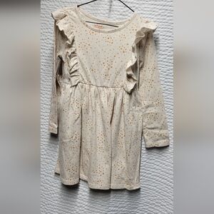 Cat & Jack Cream Starry Kids Dress